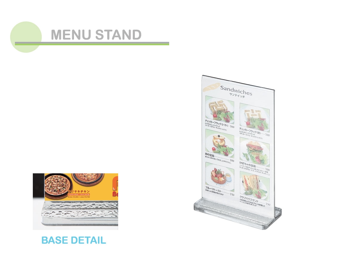 Stylish Vertical Table Menu Stands