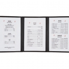 Tri-Fold clear menu