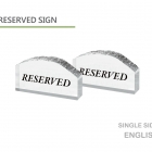 Reservation table sign