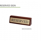 Reservation table sign