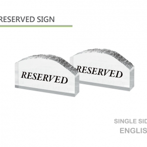 Reservation table sign