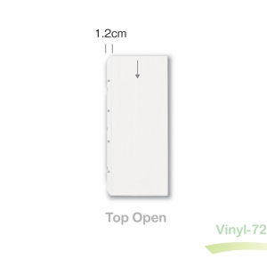 Clear slimline heavy-duty vinyl sleeve.