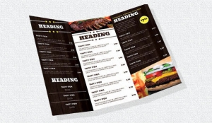 Menu page design