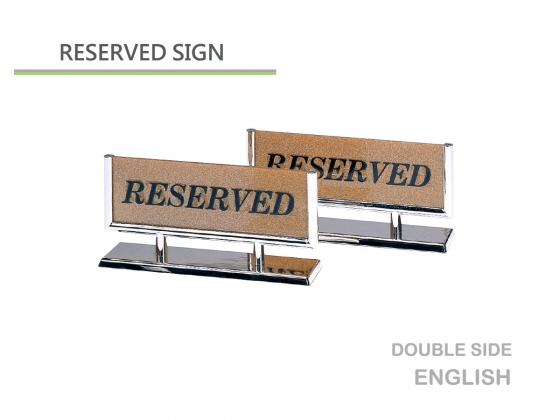 Reservation table sign