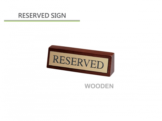 Reservation table sign