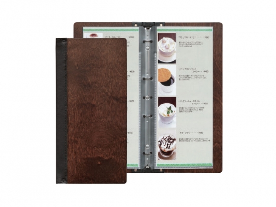 wooden slimline menu cover